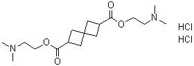 螺[3.3]庚烷-2,6-二甲酸二[2-(二甲基氨基)乙基]酯二盐酸盐分子结构 (CAS 7355-17-1)
