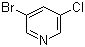 3-溴-5-氯吡啶分子结构 (CAS 73583-39-8)