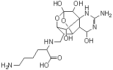 赖氨酸河豚毒素(氚-标记)分子结构 (CAS 73600-92-7)