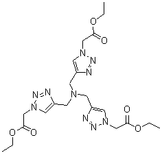 4,4',4''-[次氮基三(亚甲基)]三-1H-1,2,3-三唑-1-乙酸三乙酯分子结构 (CAS 736958-00-2)