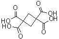 1,1,3,3-环丁烷四羧酸分子结构 (CAS 7371-69-9)