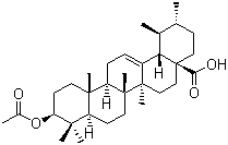 熊果酸乙酸酯分子结构 (CAS 7372-30-7)