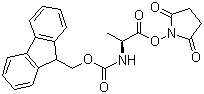 N-芴甲氧羰基-L-丙氨酸琥珀酰亚胺酯分子结构 (CAS 73724-40-0)