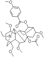 黄草乌碱丙分子结构 (CAS 73870-35-6)