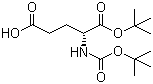 N-叔丁氧羰基-D-谷氨酸 1-叔丁酯分子结构 (CAS 73872-71-6)
