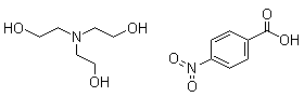 三乙醇胺对硝基苯甲酸盐分子结构 (CAS 7394-38-9)