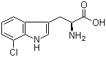 7-氯-L-色氨酸分子结构 (CAS 73945-46-7)