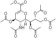 (2R,3R,4S)-3-乙酰氨基-4-乙酰氧基-2-((1R,2R)-1,2,3-三乙酰氧基丙基)-3,4-二氢-2H-吡喃-6-羧酸甲酯分子结构 (CAS 73960-72-2)
