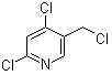 2,4-二氯-5-(氯甲基)吡啶分子结构 (CAS 73998-96-6)