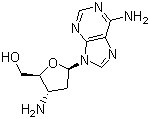3'-氨基-2',3'-双脱氧腺苷分子结构 (CAS 7403-25-0)