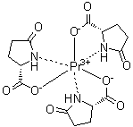5-氧代-L-脯氨酸镨络合物分子结构 (CAS 74060-42-7)