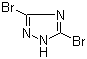 结构式 CAS# 7411-23-6, 3,5-二溴-1,2,4-三氮唑; 3,5-二溴-1H-1,2,4-三唑