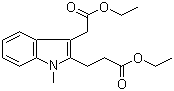 3-(2-乙氧基-2-氧代乙基)-1-甲基-1H-吲哚-2-丙酸乙酯分子结构 (CAS 74120-22-2)