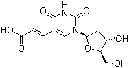 (2E)-3-[1-(2-脱氧-beta-D-赤式戊呋喃糖基)-1,2,3,4-四氢-2,4-二氧代-5-嘧啶基]-2-丙烯酸分子结构 (CAS 74131-06-9)