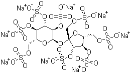 蔗糖八硫酸酯钠分子结构 (CAS 74135-10-7)