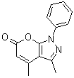 3,4-二甲基-1-苯基吡喃并[2,3-c]吡唑-6(1H)-酮分子结构 (CAS 74169-52-1)