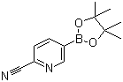 2-氰基吡啶-5-硼酸频哪醇酯分子结构 (CAS 741709-63-7)