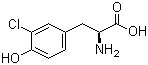 3-氯-L-酪氨酸分子结构 (CAS 7423-93-0)