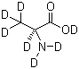 L-丙氨酸-D7分子结构 (CAS 74280-71-0)
