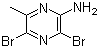 2-氨基-3,5-二溴-6-甲基吡嗪分子结构 (CAS 74290-66-7)
