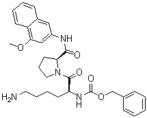 N2-[苄氧羰基]-L-赖氨酰-N-(4-甲氧基-2-萘基)-L-脯氨酰胺分子结构 (CAS 74305-53-6)