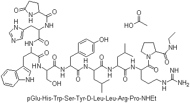 醋酸亮丙瑞林分子结构 (CAS 74381-53-6)