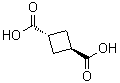 反式-1,3-环丁烷二甲酸分子结构 (CAS 7439-33-0)
