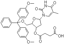 5'-O-(4,4'-二甲氧基三苯基甲基)-胸苷-3'-O-丁二酸分子结构 (CAS 74405-40-6)