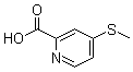 4-(甲硫基)-2-吡啶羧酸分子结构 (CAS 74470-30-7)