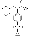 2-[4-(环丙基磺酰基)苯基]-3-(四氢吡喃-4-基)丙酸分子结构 (CAS 745052-93-1)