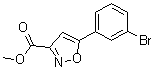 structure of CAS# 745078-74-4, 5-(3-Bromophenyl)isoxazole-3-carboxylic acid methyl ester