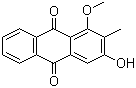 甲基异茜草素-1-甲醚分子结构 (CAS 7460-43-7)