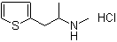 N,alpha-二甲基-2-噻吩乙胺盐酸盐分子结构 (CAS 7464-94-0)