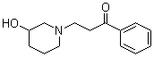 3-(3-羟基-1-哌啶基)-1-苯基-1-丙酮分子结构 (CAS 746589-13-9)