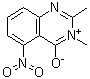 4-羟基-2,3-二甲基-5-硝基喹唑啉鎓内盐分子结构 (CAS 7467-38-1)
