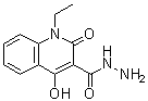 1-乙基-1,2-二氢-4-羟基-2-氧代-3-喹啉甲酰肼分子结构 (CAS 74693-62-2)