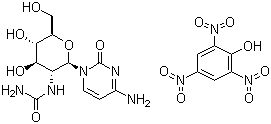 1-(2-脱氧-2-脲基-beta-D-吡喃葡萄糖基)胞嘧啶苦味酸盐分子结构 (CAS 7474-54-6)