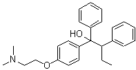 (±)-1,2-二苯基-1-[4-[2-(二甲基氨基)乙氧基]苯基]丁烷-1-醇分子结构 (CAS 748-97-0)