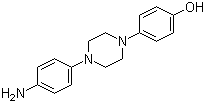 1-(4-氨基苯基)-4-(4-羟基苯基)哌嗪分子结构 (CAS 74853-08-0)