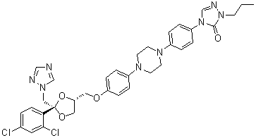 丙基伊曲康唑分子结构 (CAS 74855-91-7)