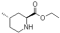 反式-(±)-4-甲基-2-哌啶羧酸乙酯分子结构 (CAS 74863-85-7)