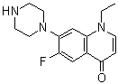 1-乙基-6-氟-7-(1-哌嗪基)-4(1H)-喹啉酮分子结构 (CAS 75001-82-0)