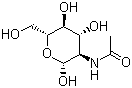 N-乙酰氨基葡萄糖分子结构 (CAS 7512-17-6)