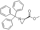 (S)-(-)-1-三苯甲基-2-氮丙啶羧酸甲酯分子结构 (CAS 75154-68-6)