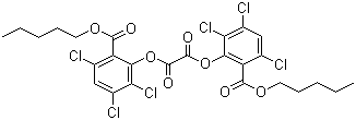双(2-戊氧羰基-3,5,6-三氯苯基)草酸酯分子结构 (CAS 75203-51-9)