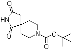 1,3-二氧代-2,8-二氮杂螺[4.5]癸烷-8-羧酸叔丁酯分子结构 (CAS 752234-60-9)