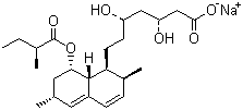 洛伐他汀钠分子结构 (CAS 75225-50-2)