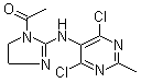 1-乙酰基-N-(4,6-二氯-2-甲基-5-嘧啶基)-4,5-二氢-1H-咪唑-2-胺分子结构 (CAS 75438-54-9)