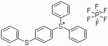 结构式 CAS# 75482-18-7, 4-(苯硫基)苯基二苯基硫鎓六氟磷酸盐