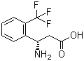 (S)-3-氨基-3-(2-三氟甲基苯基)丙酸分子结构 (CAS 755749-11-2)